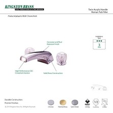 Mi-Ça Home KB288 Roma Küvet Bataryası, 20,8 cm Ayarlanabilir Merkez, Fırçalanmış Nikel