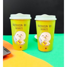 Mi-Ça Home Giftmoda 2'li Yaşıyosun Bu Hayatı Tasarımlı Plastik Kahve Bardağı