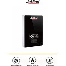 Feyza Design JET110 Dijital Akıllı Elektrikli Şofben ve Kireç Önleyici Filtre Seti