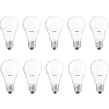 Feyza Design 10 Adet Osram 8,5W E27 LED Ampul Beyaz Işık 6500K