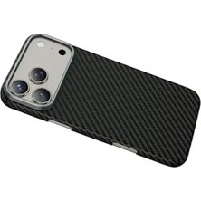 Mi-Ça Home - 17 Pro ile Uyumlu Kılıf ile Uyumlu Şarj Özellikli Ultra Slim Aramid Karbon Fiber Kevlar Kapak