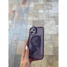 Mi-Ça Home 11 Uyumlu Uyumlu Kılıf + Lens Koruyucu Standlı Kenarı Renkli Silikon Arkası Sararmaz Şeffaf