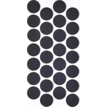 Mi-Ça Home Siyah Keçe 28 Adet 2,8 cm Yuvarlak Yapışkanlı, Masa, Koltuk Altı Parke Koruma Keçesi