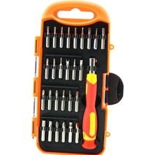 Mi-Ça Home 28 Parça Saatçi Telefon Tornavida Seti, 27 Parça Uç ve 1 Tornavida Sapı, Turuncu Taşıma Kutusu ile