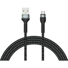 Mi-Ça Home Shira Serisi Micro USB Kablo 2 Metre Siyah