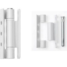 Mi-Ça Home 75 mm Cnr Çelik Menteşe, Pvc Doğrama Için, Beyaz, 4 Adet (Beyaz)