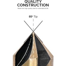 Mi-Ça Home Neıko 10218A Havşa Matkap Ucu Seti, Ahşap ve Metal Için, 1/4 Inç Üç Düz Şaft, 5 Parça Havşa Uçları, M2 Yüksek Hızlı Çelik
