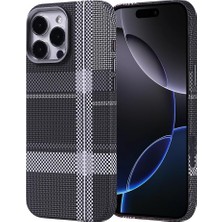 Mi-Ça Home 16 Pro Için ile Uyumlu Kılıf Polikarbon Fiber Görünümlü Nekst Kapak Gri-Siyah