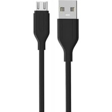 Mi-Ça Home Yetty 2.4A Micro USB Kablo 1m Siyah YKB-01S (Yerli Üretim)