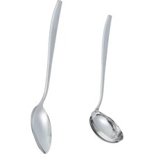 Mi-Ça Home Nehir Sahra Servis Kepçe Servis Kaşık Takımı 2 Li Set