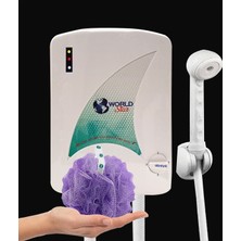 Feyza Design Dünyanın Yıldızı 9 Emniyetli Elektrikli Tasarruflu Şofben ve Hediye Duş Lifi