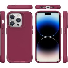 Mi-Ça Home Bix 15 Pro Magsafe Kılıf Stand Özellikli 3x Korumalı Mikro Fiber Iç Yüzey Kırmızı