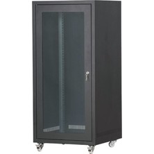 Setrack 19'' 42U 600X800 Camlı Tekerlekli Rack Kabinet
