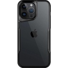 Mi-Ça Home Ggm Giyim & Aksesuar 15 Pro ile Uyumlu Arkası Şeffaf Silikon - Yükseltilmiş Lens Çerçeveli Airprotect Tasarımlı Darbe Emici Kılıf (Siyah)