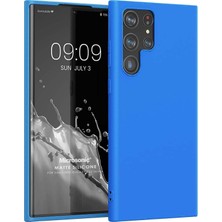 Mi-Ça Home Silicone Galaxy S22 Ultra Için Kılıf Mavi [galaxy S22 Ultra ile Uyumlu Kılıf - Mavi]