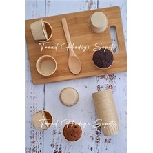 Mi-Ça Home 50'li Mini Boy Kraft Muffin Cupcake Kalıbı 45X35 mm Kek Kalıbı, Safari Konsept, Airfryer Uyumlu