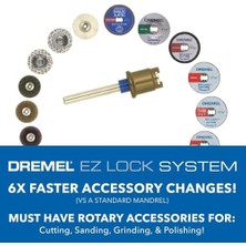 Mi-Ça Home EZ728-01 Ez Kilit Döner Alet Kesme Diskleri Aksesuar Kiti, Plastik, Metal ve Ince Kesimler Için Kesme Tekerlekleri, 11 Parça Çeşitli Aksesuar Seti