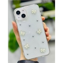 Mi-Ça Home 13-14 ve 15 ile Uyumlu Inci Kelebek Oyuncak Tasarımlı Esnek Silikon Kılıfı