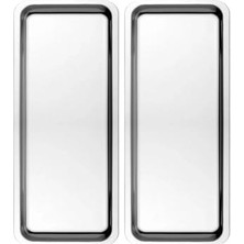 Mi-Ça Home Paslanmaz Çelik, Dikdörtgen Sunum Tepsisi, Gümüş, 33X13 Cm, Düz, Çay, Kahve, Pasta Sunum, 2 Adet