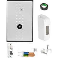 Feyza Design Flow E7 7500W Merkezi Güneş Su Isıtma Sistemi Tam Set, 9 Metre Kablo