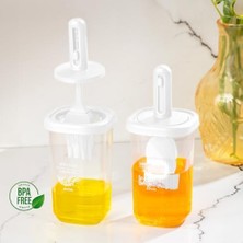 Mi-Ça Home Porsima 0520 2'li Silikon Fırçalı Yağlık - Yağdanlık Erzak Saklama Kabı 350 cc Beyaz