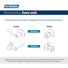 Mi-Ça Home F51A Orb 626 Cen Anahtarlı Giriş Kilidi, Krom