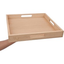 Mi-Ça Home Ron Turkish Coffee Tepsi Meşe