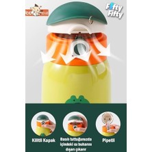 Mi-Ça Home Cocosmile Özel Kutulu Kılıflı 470 ml Pipetli Çelik Termos -Boyun Askılı- 4 Farklı Model Cskılıflı