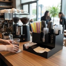 Mi-Ça Home 8 Bölmeli Karton Bardak ve Kapak Organizer Standı