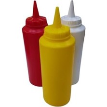 Mi-Ça Home Gastroplast 1000 ml 3 Adet Renkli Sosluk Fişek Ketçap-Mayonez-Hardal
