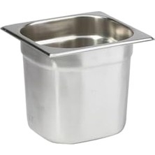 Mi-Ça Home Paslanmaz Çelik Gastronom/gastronorm Küvet Gn 1/6-150 (17,6 x 16,2 x 15 Cm)
