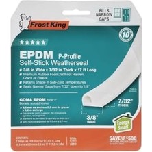 Mi-Ça Home Frost X-Treme Kauçuk Conta Profili Bandı, V28WA-P-SECTION Kalın 3/20,3 cm W, 7/81,3 cm D, 17 Ft L, Beyaz