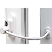 Mi-Ça Home 5 Adet Çelik Halatlı Pvc Pencere Çocuk Emniyet Kilidi Beyaz