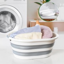 Mi-Ça Home Porsima LA-550 Katlanabilir Çamaşır Sepeti Akordiyon Katlanır Sele Sepet Silikon Çamaşır Sepeti 40 L
