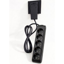 Gündüz Elektromarket Ultra Ince Fişli Uzatma Kablosu 5’li (1,5m)Dar Alanlar Için Şık ve Pratik Çözüm!