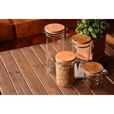 Mi-Ça Home Bambum Mada - Kilitli Cam Saklama Kabi 20 cm 1300 ml