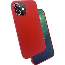 Mi-Ça Home ile Uyumlu 12 Mini Kılıf Silk Silikon Kırmızı
