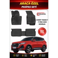 PINUKS Chery Tıggo 7 Pro 23-25 Araca Özel Havuzlu  5d  Oto Paspas Seti Pro Seri