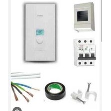 Feyza Design Elektrikli Ani Su Isıtıcı 24 Kw, 3 Faz, 9mt Kablosuz Set, Montajlı