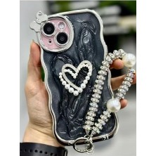 Mi-Ça Home 15 ile Uyumlu Fiyonklu Kalp Oyuncak Tasarımlı Esnek Silikon Kılıfı