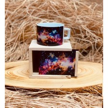 Mi-Ça Home Giftmoda Uzay Tasarımlı Ahşap Kutulu Kupa