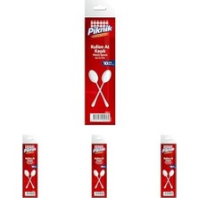 Mi-Ça Home Piknik Kullan-At Plastik Kaşık 10'lu Büyük Beyaz 1486 4lü Paket