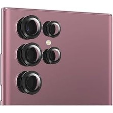 Mi-Ça Home (6128) Koyu Yeşil S24 3 Parça Kamera Lens Koruyucu Cam Kamera Koruma Galaxy S24 3 Parça ile Uyumlu