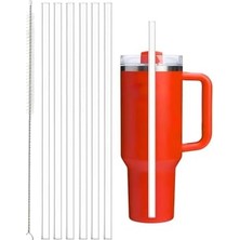 Mi-Ça Home Yenigeldi Stanley Quencher 30/40 Oz Uyumlu Yedek Pipet Seti, 12 Adet Pipet ve 1 Temizleme Fırçası, Bpa Içermeyen