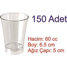 Mi-Ça Home Mika Plastik Kullan At Shot/şerbet Bardağı 150' Li