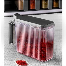 Mi-Ça Home Lüx 12’li Baharatlık Takımı – Kaşıklı Kapaklı, Kendinden Yapışkanlı Duvar Baharatlığı, Modern Mutfak Düzenleyici, Siyah & Beyaz & Gri