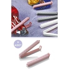 Mi-Ça Home Poşet Klipsi 10 cm – Gıda Poşeti Kapatma Mandalı, 6 Adet Çok Amaçlı Plastik Klips, Mutfak ve Saklama Için (Renkli Set)
