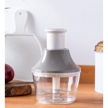 Mi-Ça Home Promosyonca Manuel Sebze Doğrayıcı, Basmalı Rondo, Mutfak Gereçleri (Krem)