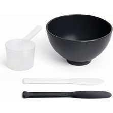 Mi-Ça Home Alexdello Maske Karıştırma Kabı 3 Lü Set Silikonlu Siyah Renk