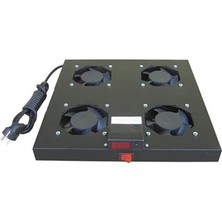 Setrack 19'' 4 x 220 Vac 4 Lü Termostatlı Mekanik Fan Modülü